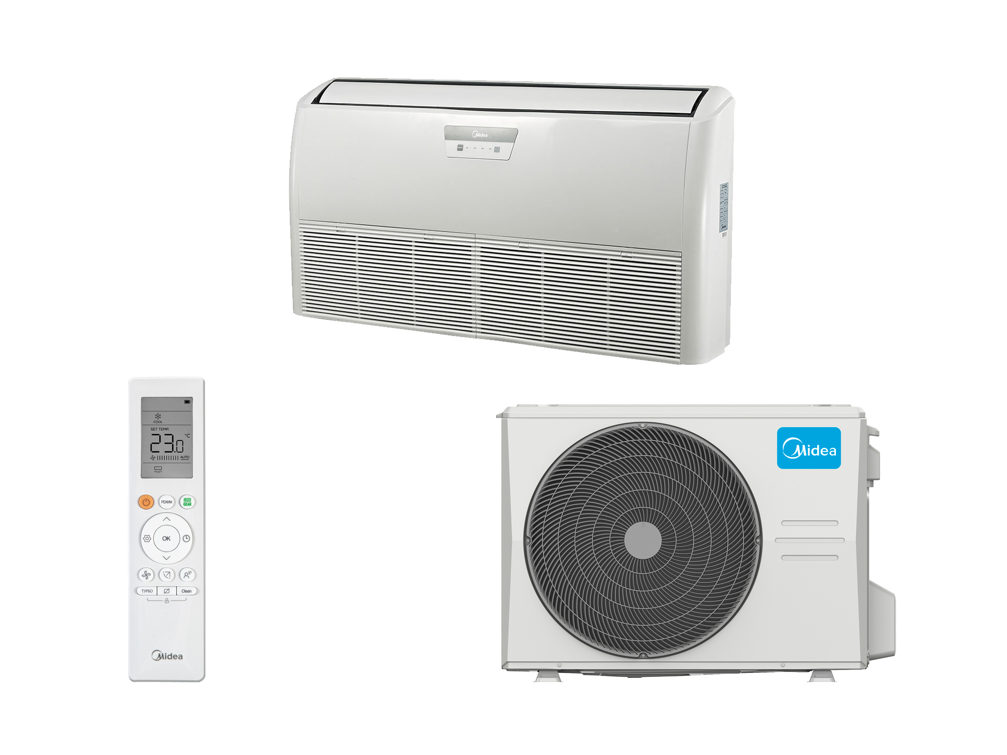 Сплит-система Midea напольно-потолочного типа серия MUE(U) MUE-24HRFNX(GA)/MOA1D-24FRN8G1
